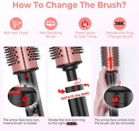 IUI® 3-in-1 Negative Ion Thermal Brush No.162