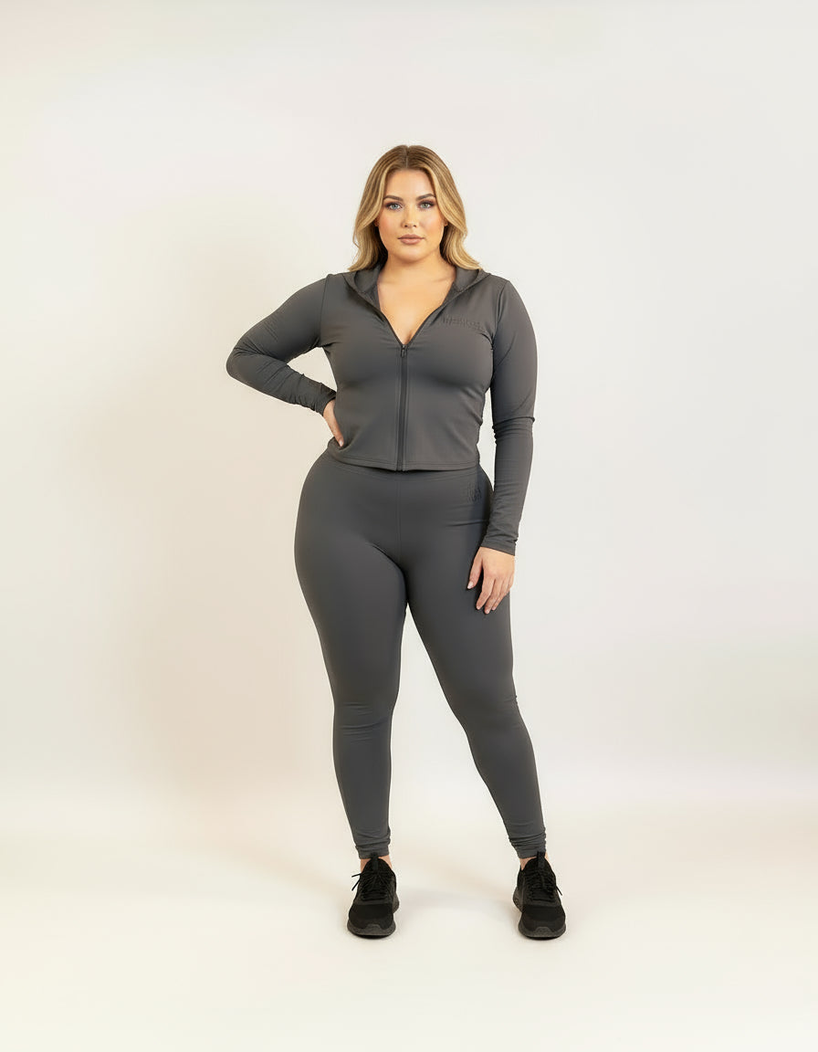 Sporty Hooded Tracksuit - 2 Piece Set