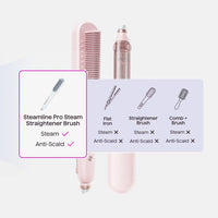 3-in-1 Pro Steam Straightening Brush