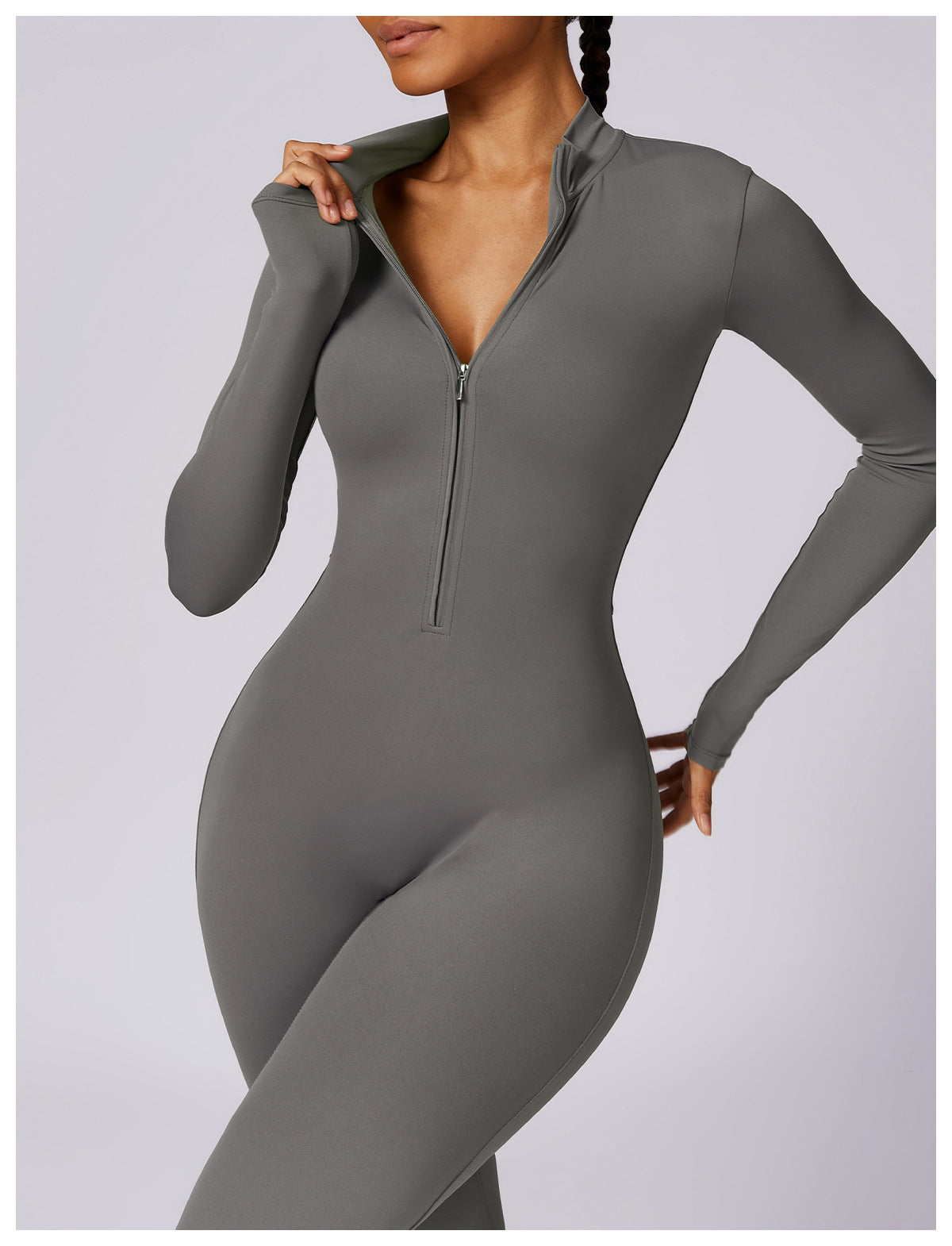 Long Sleeve Zipper Bodysuit