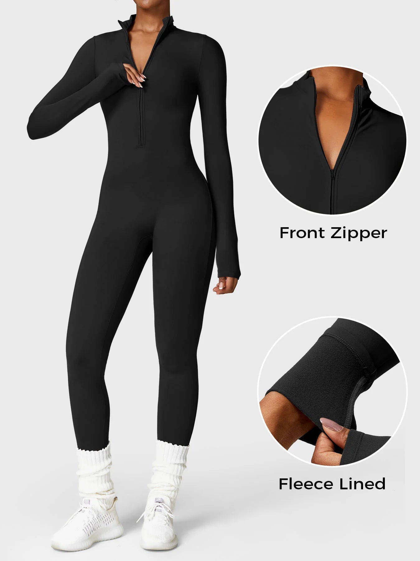 Long Sleeve Zipper Bodysuit