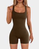 Square Neck Sleeveless Romper