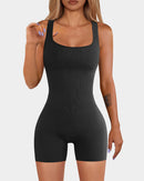 Square Neck Sleeveless Romper