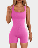 Square Neck Sleeveless Romper