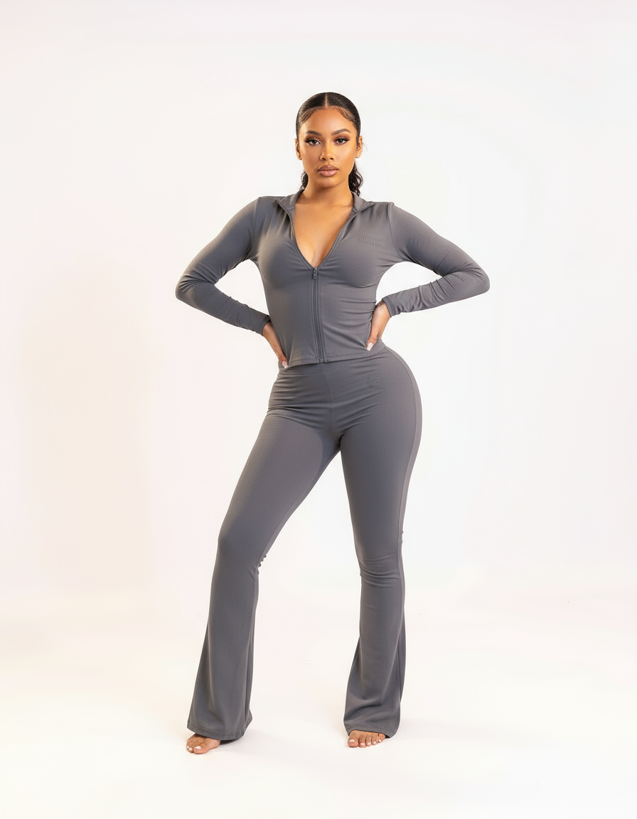 Sporty Hooded Tracksuit - 2 Piece Set