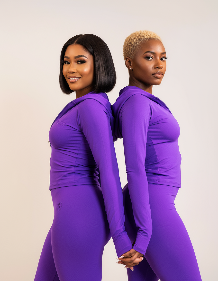 Sporty Hooded Tracksuit - 2 Piece Set