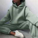 Oversized Solid Casual Hoody Set