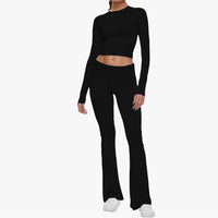 Long Sleeve Top Tummy Control Yoga Set