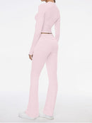 Long Sleeve Top Tummy Control Yoga Set