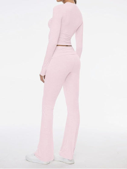 Long Sleeve Top Tummy Control Yoga Set